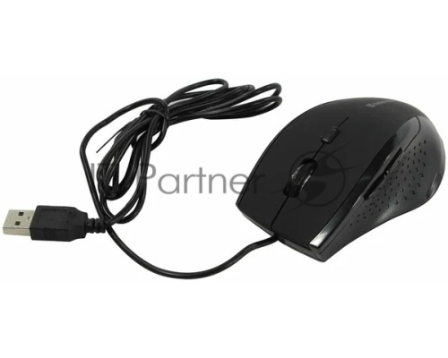 Мышь проводная Defender Accura MM-362 черный, 1600 dpi, USB, кнопки - 6