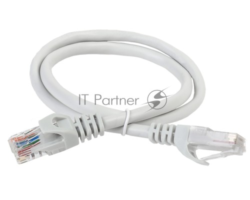 Коммутационный шнур (патч-корд), кат.6 UTP, LSZH, 2м, серый ITK PC01-C6UL-2M