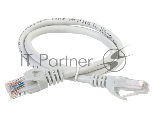 Коммутационный шнур ITK PC01-C5EU-02M  (патч-корд), кат.5Е UTP, 0,2м, серый