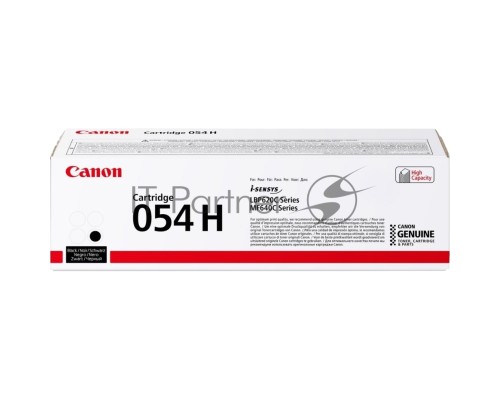 Картридж лазерный CANON 054H BK черный, увеличенной емкости для Canon i-Sensys LBP621Cw, Canon i-Sensys LBP621, Canon i-Sensys LBP623Cdw, Canon i-Sensys LBP623, Canon i-Sensys MF641Cw, Canon i-Sensys MF641, Canon i-Sensys MF643Cdw, Canon i-Sensys MF643, 