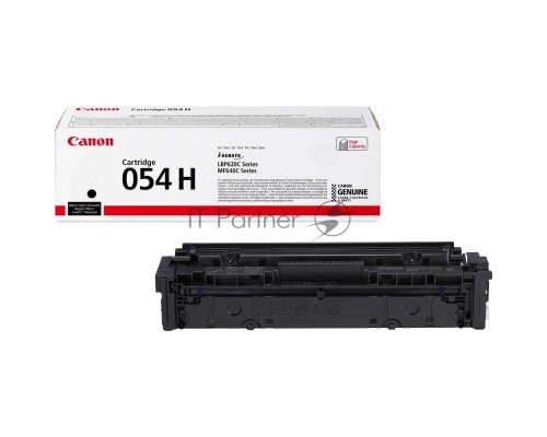 Картридж лазерный CANON 054H BK черный, увеличенной емкости для Canon i-Sensys LBP621Cw, Canon i-Sensys LBP621, Canon i-Sensys LBP623Cdw, Canon i-Sensys LBP623, Canon i-Sensys MF641Cw, Canon i-Sensys MF641, Canon i-Sensys MF643Cdw, Canon i-Sensys MF643, 