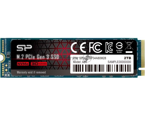Накопитель SSD Silicon Power M.2 2.0TB A80 <SP002TBP34A80M28> (PCI-E 3.0 х4, up to 3400/3000MBs, 3D TLC, NVMe 1.3, 22х80мм) Накопитель SSD Silicon Power M.2 2.0TB A80 <SP002TBP34A80M28> (PCI-E 3.0 х4, up to 3400/3000MBs, 3D TLC, NVMe 1.3, 22х80мм)