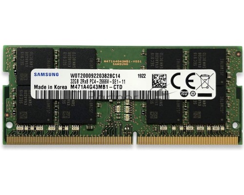 Модуль памяти Samsung SO-DIMM DDR4 32GB (PC4-21300) 2666MHz 1.2V (M471A4G43MB1-CTDDY)