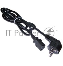 Шнур питания C13-Schuko, 3х0.75, 220В, 10А, черный, 0.5 метра
