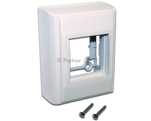 Базовый настенный бокс на 1 модуль Mosaic 45x45, с боковыми стенками, белый