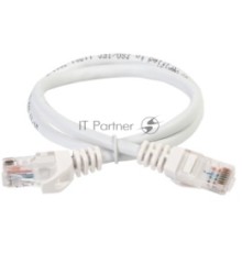 Коммутационный шнур ITK  (патч-корд), кат.5Е UTP, 1м, белый