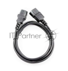 Шнур (кабель питания) Cablexpert ПВС-АП 3*0,75 C13С14, черный, 1,0 м  {150}