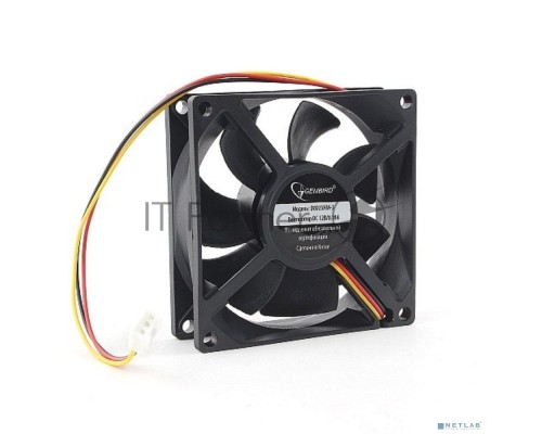 Вентилятор Gembird D8025HM-3 80x80x25, гидродинамический, 3 pin, провод 30 см {240}