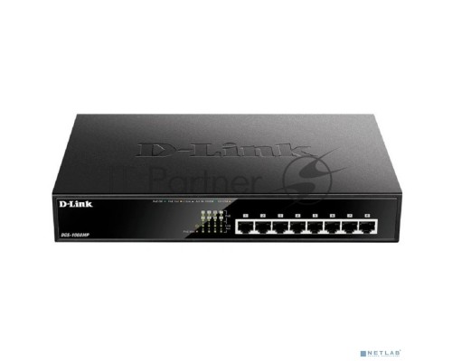 Коммутатор D-Link DGS-1008MP/A2A/B1A, Layer 2 unmanaged Gigabit Switch with PoE and Green Ethernet power save technology