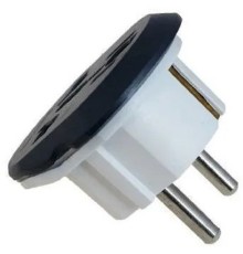 Адаптер-переходник 11626/20 (1 розетка) темно-серый [11626/20] (1860968) {переходник для Apple универсальный}