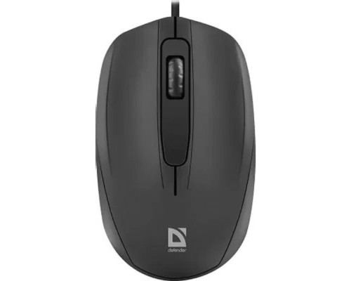 [Мышь] Defender Alpha MB-507 [52507] {проводная, тихая, черный, 1.8 м,1000 dpi}