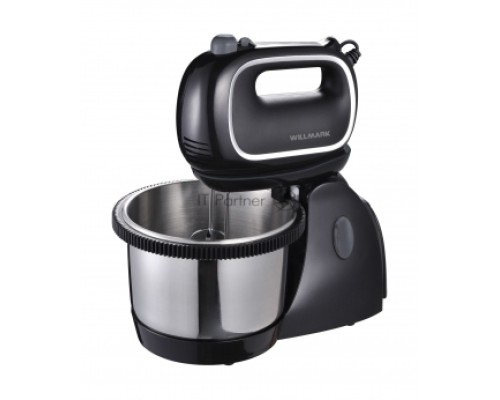 Миксер с чашей Willmark WTM-325B (2 вида насадок, 4 скорости, 320W)