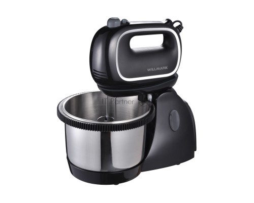 Миксер с чашей Willmark WTM-325B (2 вида насадок, 4 скорости, 320W)