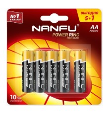 Nanfu Батарейка щелочная AA (5+1шт.)