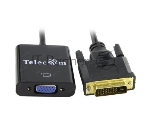 Кабель-переходник VCOM DVI-D 25M ---> VGA 15F  Telecom <TA491> Кабель-переходник DVI-D 25M ---> VGA 15F  Telecom <TA491>