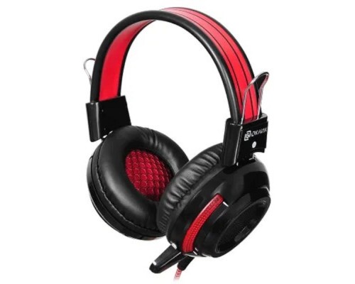 [Колонки Oklick] Наушники с микрофоном Оклик HS-G300 ARMAGEDDON черный/красный 2.3м мониторные оголовье (337457)