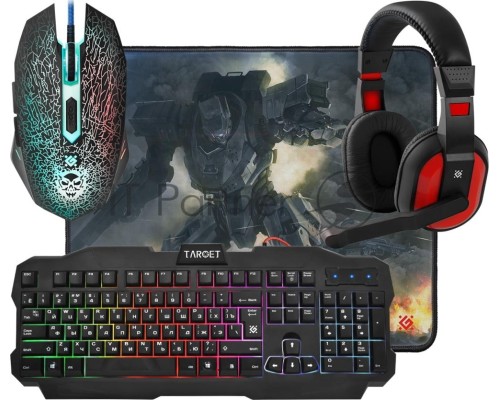 Клавиатура + мышка +PAD +HEADSET TARGET MKP-350 52350 DEFENDER