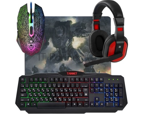Клавиатура + мышка +PAD +HEADSET TARGET MKP-350 52350 DEFENDER