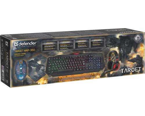 Клавиатура + мышка +PAD +HEADSET TARGET MKP-350 52350 DEFENDER