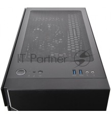 Компьютерный корпус Thermaltake H200 TG RGB черный без БП ATX 2xUSB3.0 audio bott PSU
