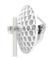 Точка доступа RBLHG-60ad  (60Ghz antenna with 802.11ad wireless, 650MHz CPU, 64MB RAM, 10/100Mbps LAN port, RouterOS L3, POE, PSU) for use as CPE in Point -to-Multipoint setups for connections up to 800m with wAP 60G AP {5}