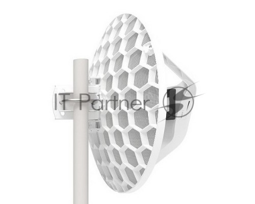 Точка доступа RBLHG-60ad  (60Ghz antenna with 802.11ad wireless, 650MHz CPU, 64MB RAM, 10/100Mbps LAN port, RouterOS L3, POE, PSU) for use as CPE in Point -to-Multipoint setups for connections up to 800m with wAP 60G AP {5}