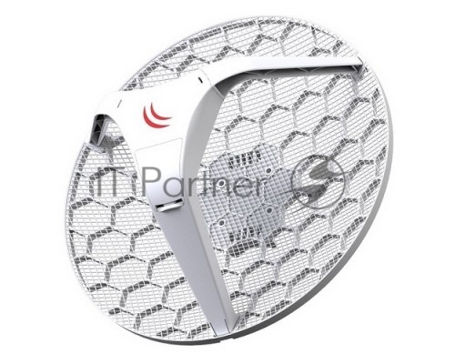 Точка доступа RBLHG-60ad  (60Ghz antenna with 802.11ad wireless, 650MHz CPU, 64MB RAM, 10/100Mbps LAN port, RouterOS L3, POE, PSU) for use as CPE in Point -to-Multipoint setups for connections up to 800m with wAP 60G AP {5}