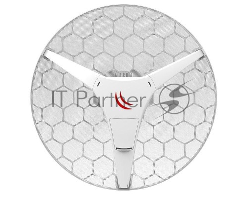 Точка доступа RBLHG-60ad  (60Ghz antenna with 802.11ad wireless, 650MHz CPU, 64MB RAM, 10/100Mbps LAN port, RouterOS L3, POE, PSU) for use as CPE in Point -to-Multipoint setups for connections up to 800m with wAP 60G AP {5}