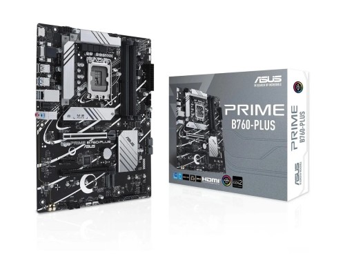 [Материнская плата] ASUS PRIME B760-PLUS (Socket 1700, ATX, 4xDDR5(192GB), DP/HDMI, 2xPCIe 4.0x16/1xPCIe 4.0, 1xLAN (2.5GbE), 4xSATA 6Gb/s, 3xM.2, 2xUSB 3.2, 4xUSB 2.0, 1xPS/2) 90MB1EF0-M1EAY0