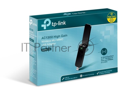 Адаптер TP-Link Wi-Fi AC1300 High Gain Wi-Fi USB Adapter, USB 3.0, External  antenna