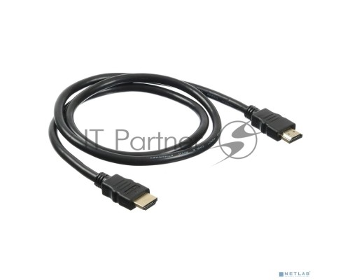 Кабель аудио-видео Buro HDMI (m)/HDMI (m) 1м. Позолоченные контакты черный (BHP HDMI 2.0-1)