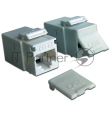 Повторитель портов RJ-45, неэкранированный, кат.6, формата Keystone, белый