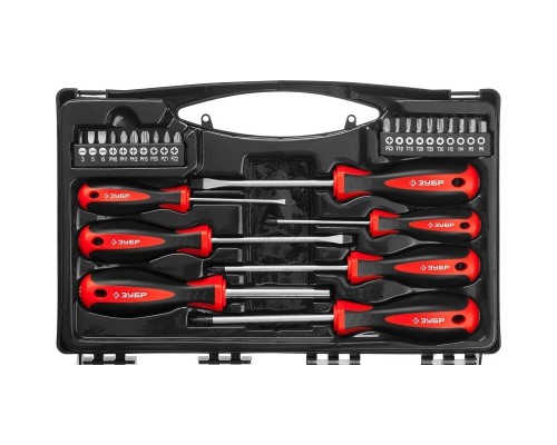 [Наборы отверток] ЗУБР Набор отверток с насадками Универсал-27 {27 предм.} [25027]