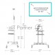 Стойка для телевизора с кронштейном ONKRON TS1881 50