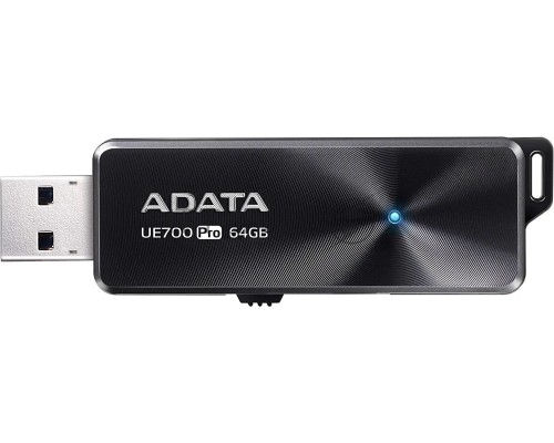 Флеш Диск ADATA 64GB UE700 Pro, USB 3.2, Черный, металлич, read/write 360/180Mb/s
