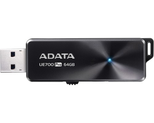 Флеш Диск ADATA 64GB UE700 Pro, USB 3.2, Черный, металлич, read/write 360/180Mb/s