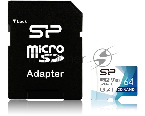 Флеш карта microSD 64GB Silicon Power Superior Pro A1 microSDXC Class 10 UHS-I U3 Colorful 100/80 Mb/s (SD адаптер) Флеш карта microSD 64GB Silicon Power Superior Pro A1 microSDXC Class 10 UHS-I U3 Colorful 100/80 Mb/s (SD адаптер)