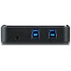 Переключатель, электрон., USB, 2 User > 2 устройства + клавиатура + мышь, 2 USB A-тип > 4 USB A-тип, Male > Female, со встроен. шнурами 2х1.2м., (USB 2.0) 2 PORT USB3.0 Peripheral Sharing Device.