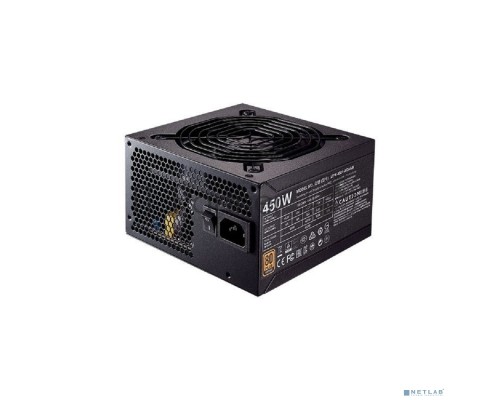 Блок питания Cooler Master MWE White, 450W, ATX, 120mm, 6xSATA, 2xPCI-E(6+2), APFC, 80+ White MPE-4501-ACABW-EU