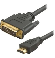 Кабель аудио-видео Lazco WH-141 HDMI (m)/DVI-D(m) 20м. позолоч.конт. черный (WH-141(20M))