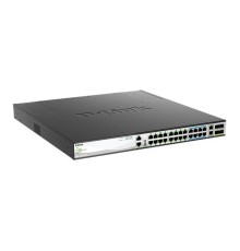 D-Link DMS-3130-30PS/A1A Управляемый L3 PoE-коммутатор, стек, 16x2.5GBase-T, 8x5GBase-T, 2x10GBase-T, 4x25GBase-X SFP28
