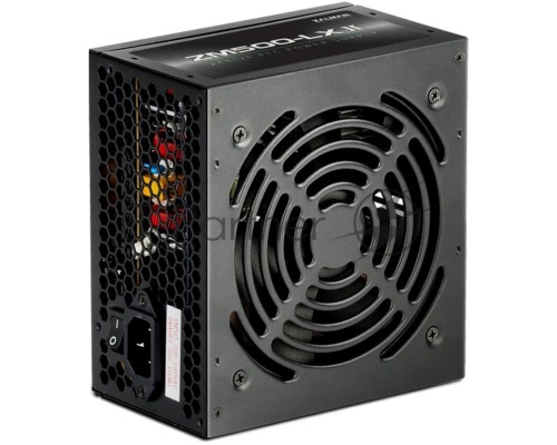 Блок питания Zalman ZM500-LXII <500W, (20+4+4+4) pin, 2x(6+2) pin, 6xSATA, 3xMolex, 12 см, кабель питания, 84%, Active P