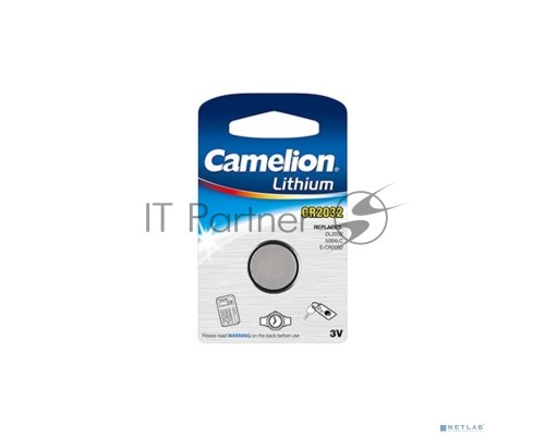 Батарейка литиевая Camelion CR2032 BL-1 (CR2032-BP1, 3V)