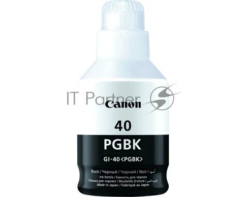 Контейнер с чернилами Canon GI-40 BK для GM2040/G5040/G6040. Чёрный. 6000 страниц.