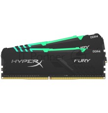Память оперативная Kingston 16GB 2666MHz DDR4 CL16 DIMM (Kit of 2) 1Rx8 HyperX FURY RGB