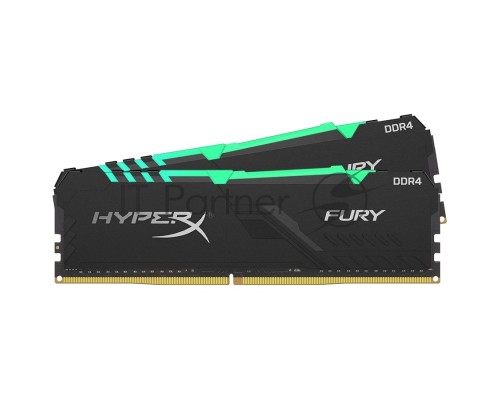 Память оперативная Kingston 16GB 2666MHz DDR4 CL16 DIMM (Kit of 2) 1Rx8 HyperX FURY RGB
