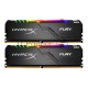 Память оперативная Kingston 16GB 2666MHz DDR4 CL16 DIMM (Kit of 2) 1Rx8 HyperX FURY RGB