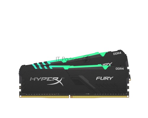 Память оперативная Kingston 16GB 2666MHz DDR4 CL16 DIMM (Kit of 2) 1Rx8 HyperX FURY RGB