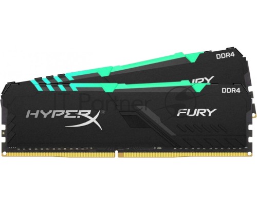 Память оперативная Kingston 16GB 2666MHz DDR4 CL16 DIMM (Kit of 2) 1Rx8 HyperX FURY RGB