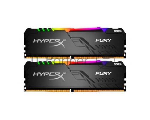 Память оперативная Kingston 16GB 2666MHz DDR4 CL16 DIMM (Kit of 2) 1Rx8 HyperX FURY RGB